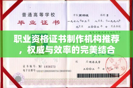 富裕职业资格证书制作机构推荐，权威与效率的完美结合