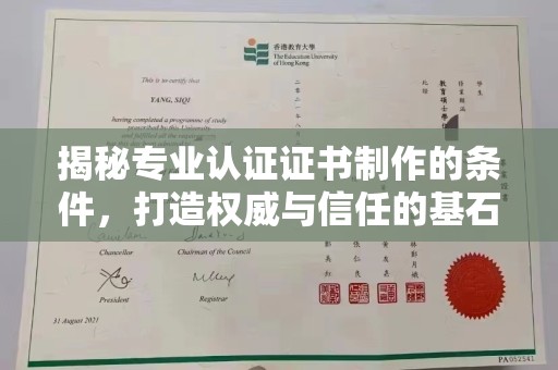 富裕揭秘专业认证证书制作的条件，打造权威与信任的基石