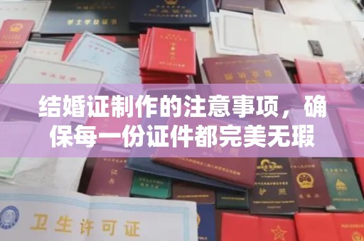 富裕结婚证制作的注意事项，确保每一份证件都完美无瑕