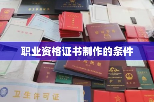 富裕职业资格证书制作的条件